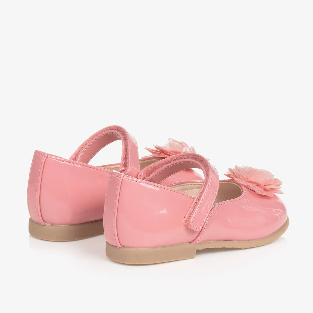 Mayoral-Girls Pink Patent Flower Shoes | Childrensalon Outlet