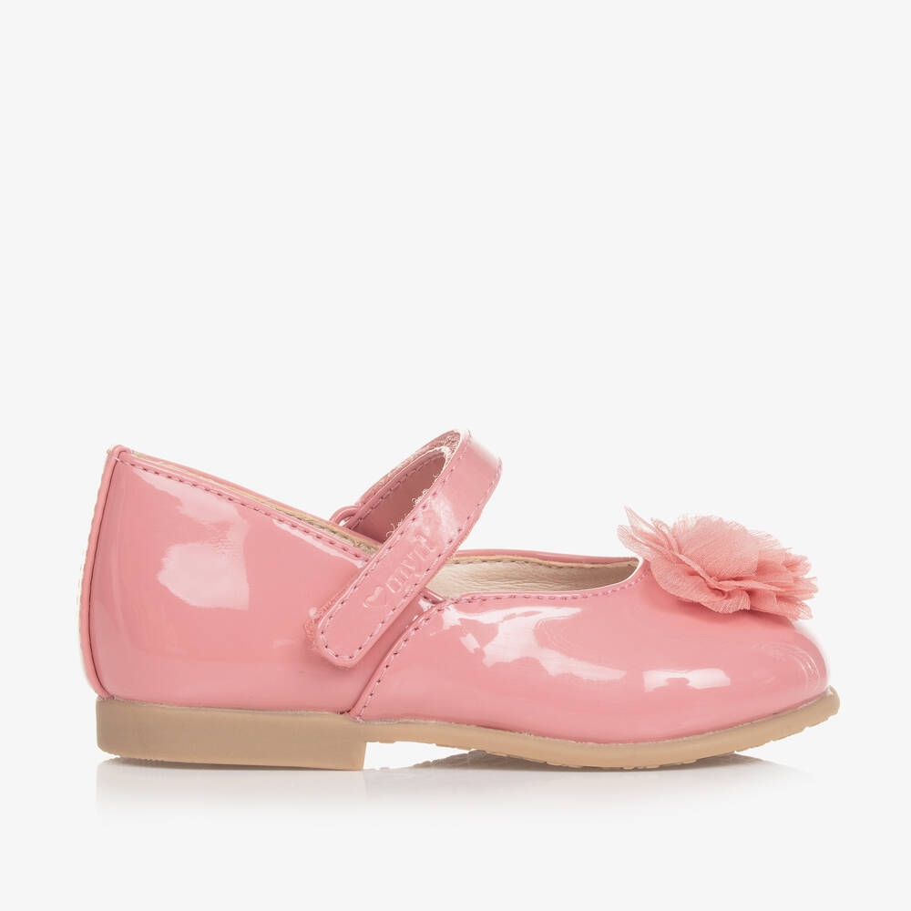 Mayoral-Girls Pink Patent Flower Shoes | Childrensalon Outlet