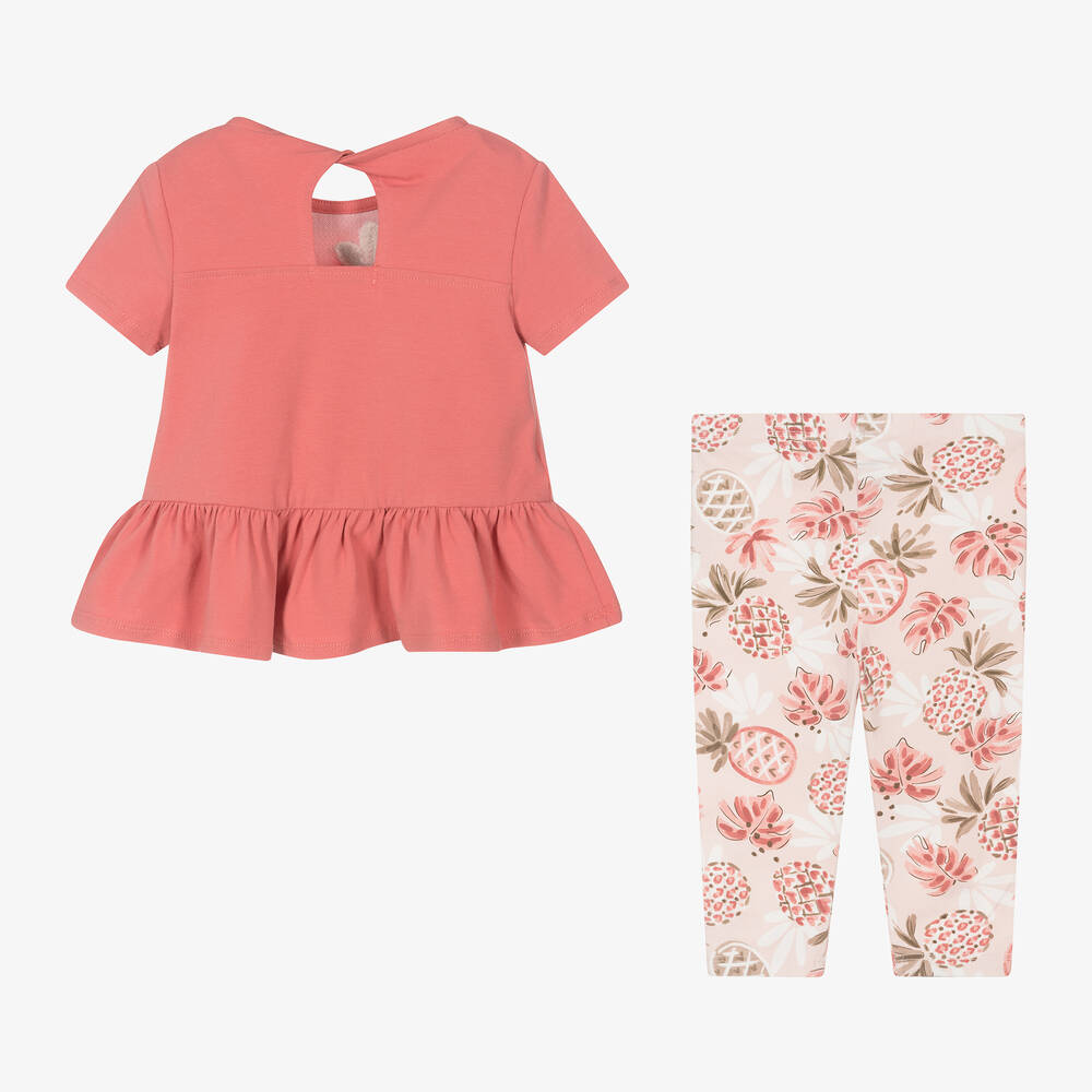 Mayoral-طقم ليقنز أطفال بناتي قطن جيرسي لون زهري | Childrensalon Outlet