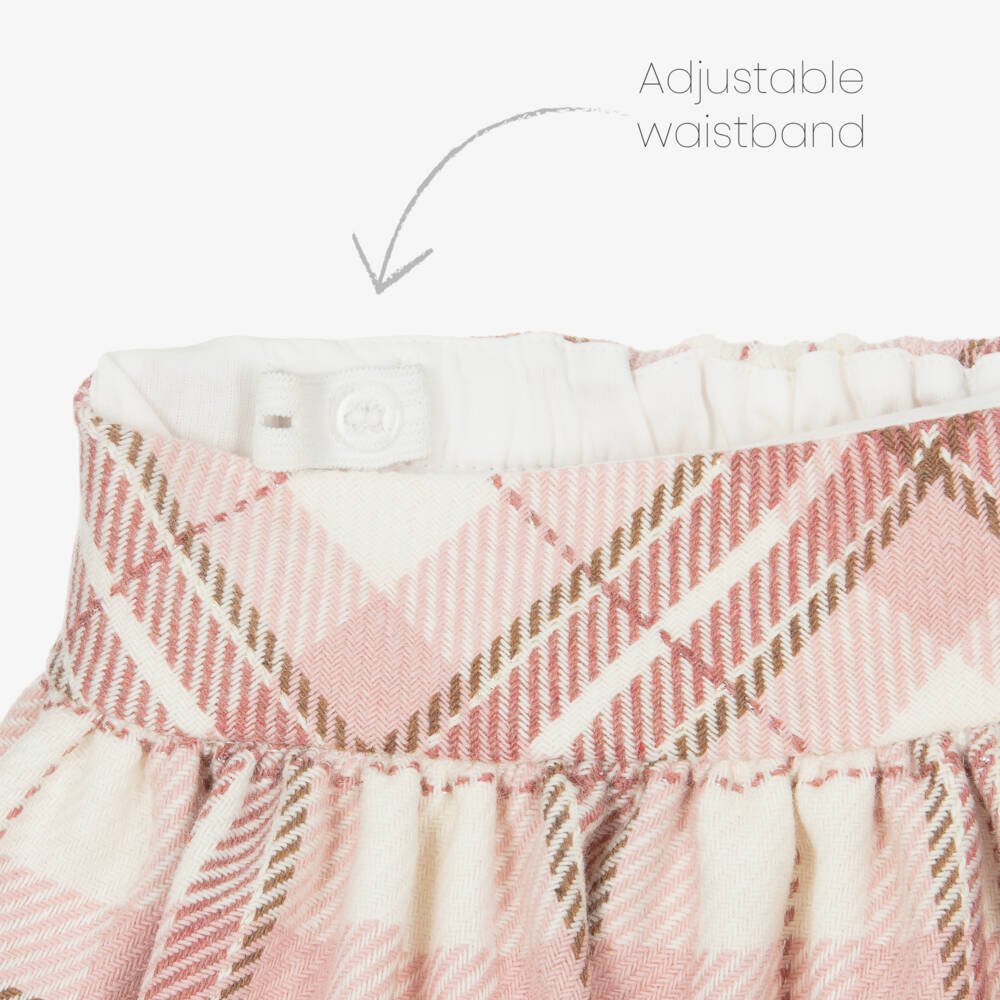 Mayoral-Girls Pink Plaid Skirt Outfit | Childrensalon Outlet