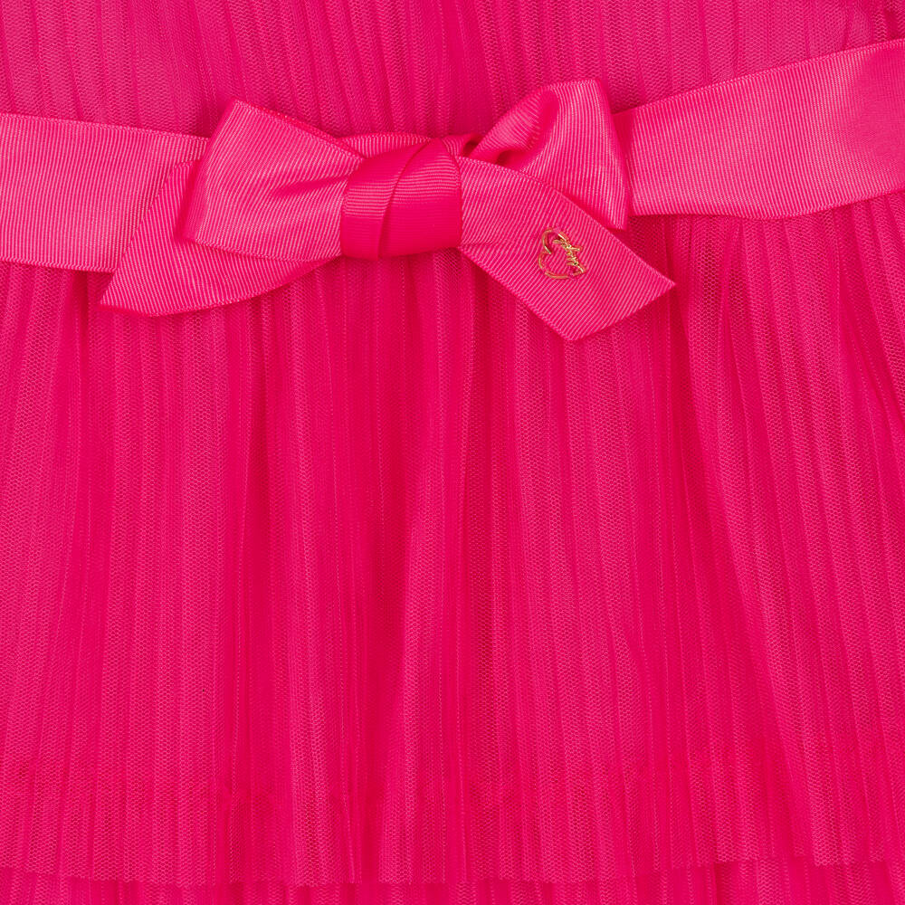 Mayoral-Girls Pink Pleated Tulle Dress | Childrensalon Outlet