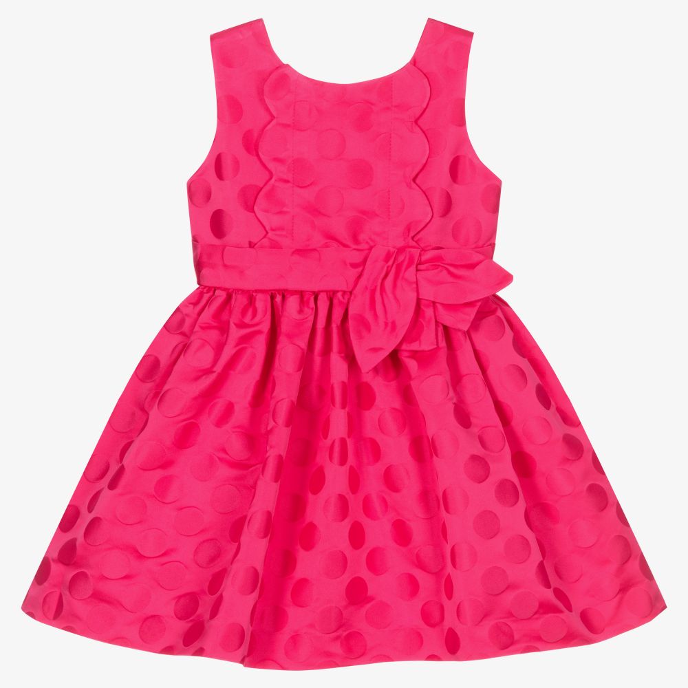 Mayoral - Girls Pink Polka Dot Dress | Childrensalon