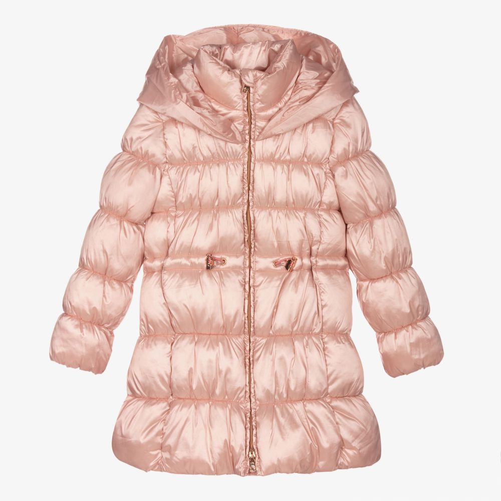 Mayoral - Girls Pink Puffer Coat  | Childrensalon
