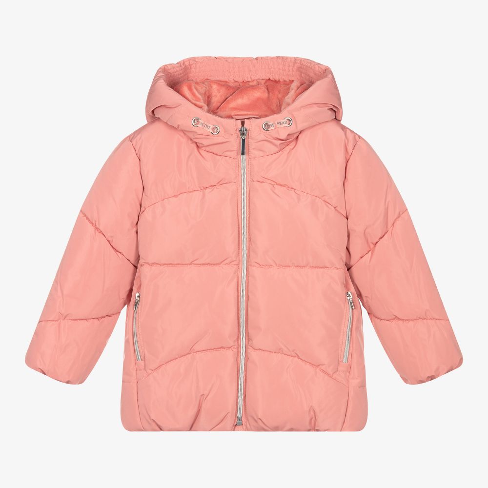 Mayoral - Girls Pink Puffer Jacket | Childrensalon