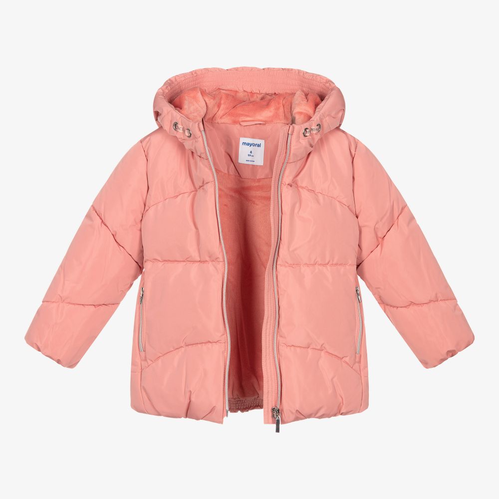 Mayoral - Girls Pink Puffer Jacket | Childrensalon Outlet
