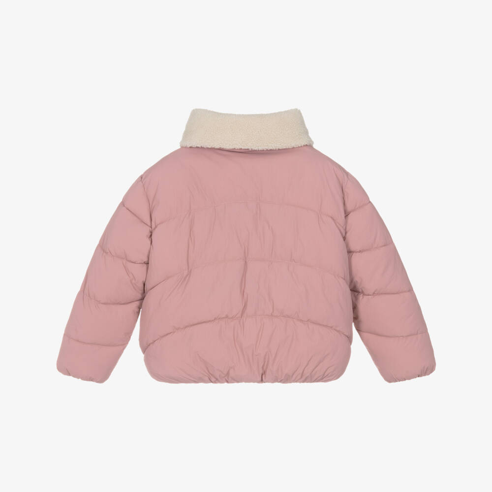 Mayoral-Уютное розовое пуховое пальто для девочек | Childrensalon Outlet
