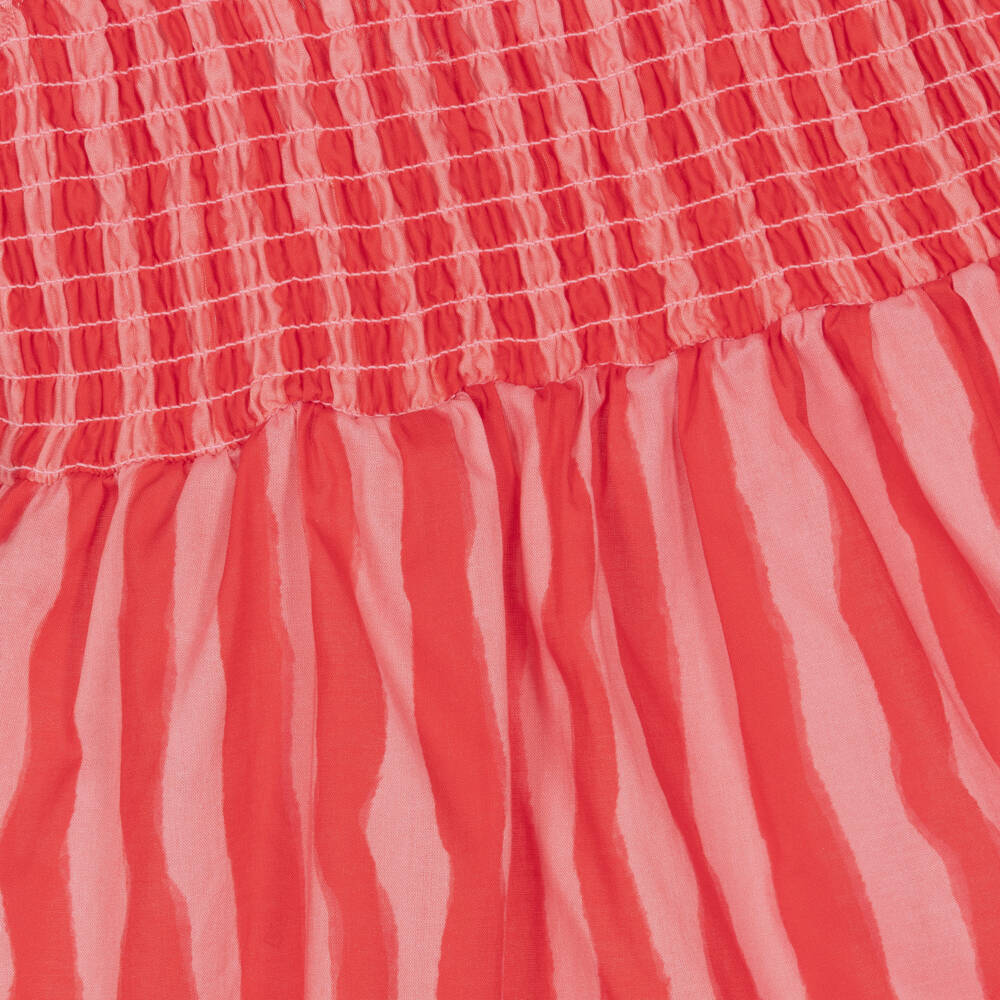 Mayoral-Girls Pink & Red Stripe Dress Set | Childrensalon Outlet