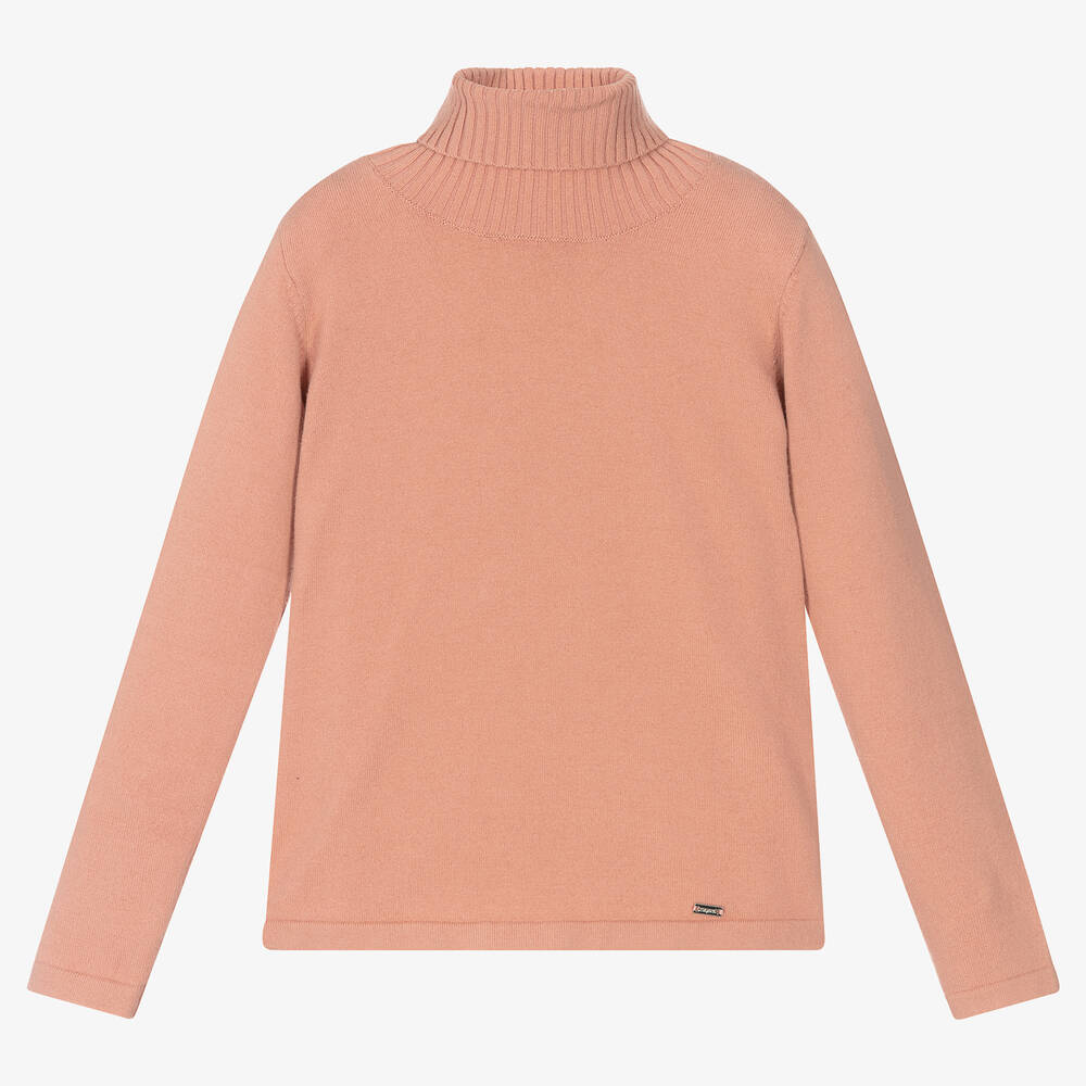 Mayoral - Girls Pink Roll Neck Top | Childrensalon