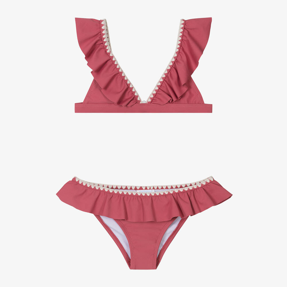 Mayoral-Girls Pink Ruffle Bikini | Childrensalon Outlet