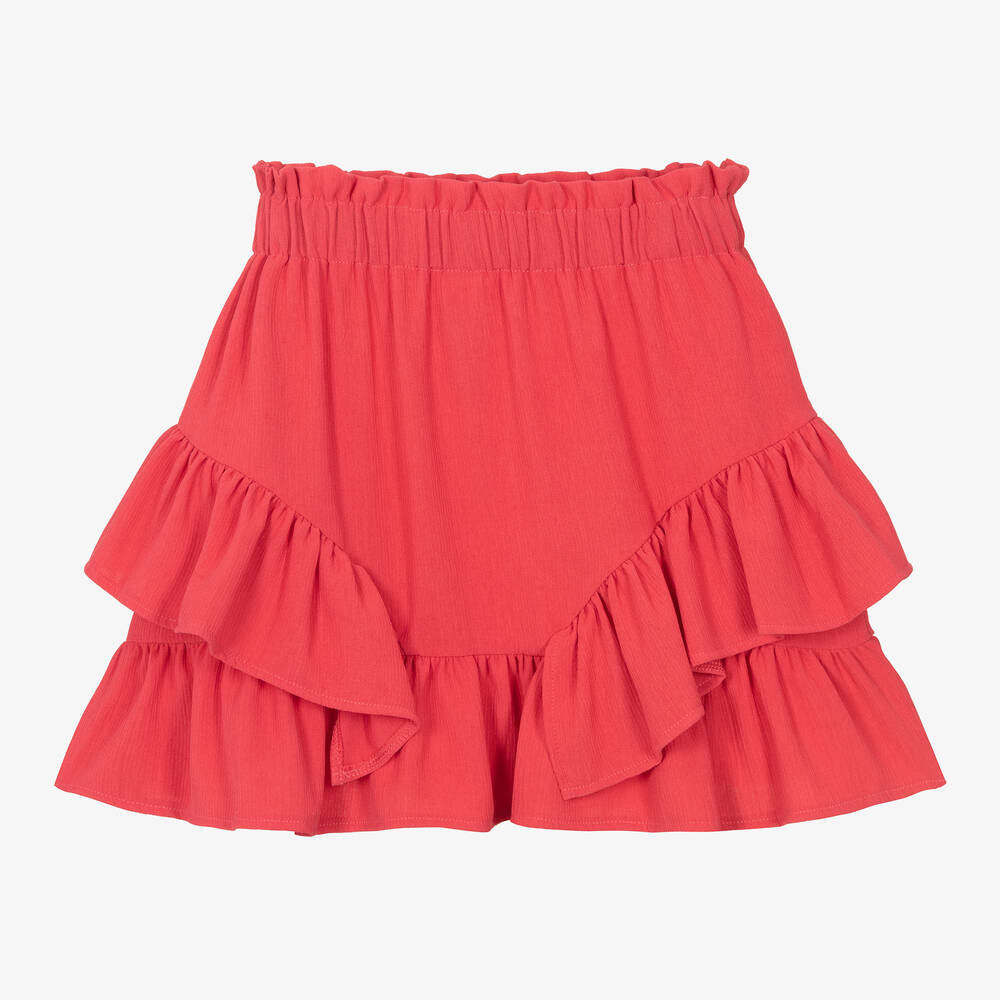 مايورال-تنورة مزينة بكشكش لون زهري | Childrensalon Outlet