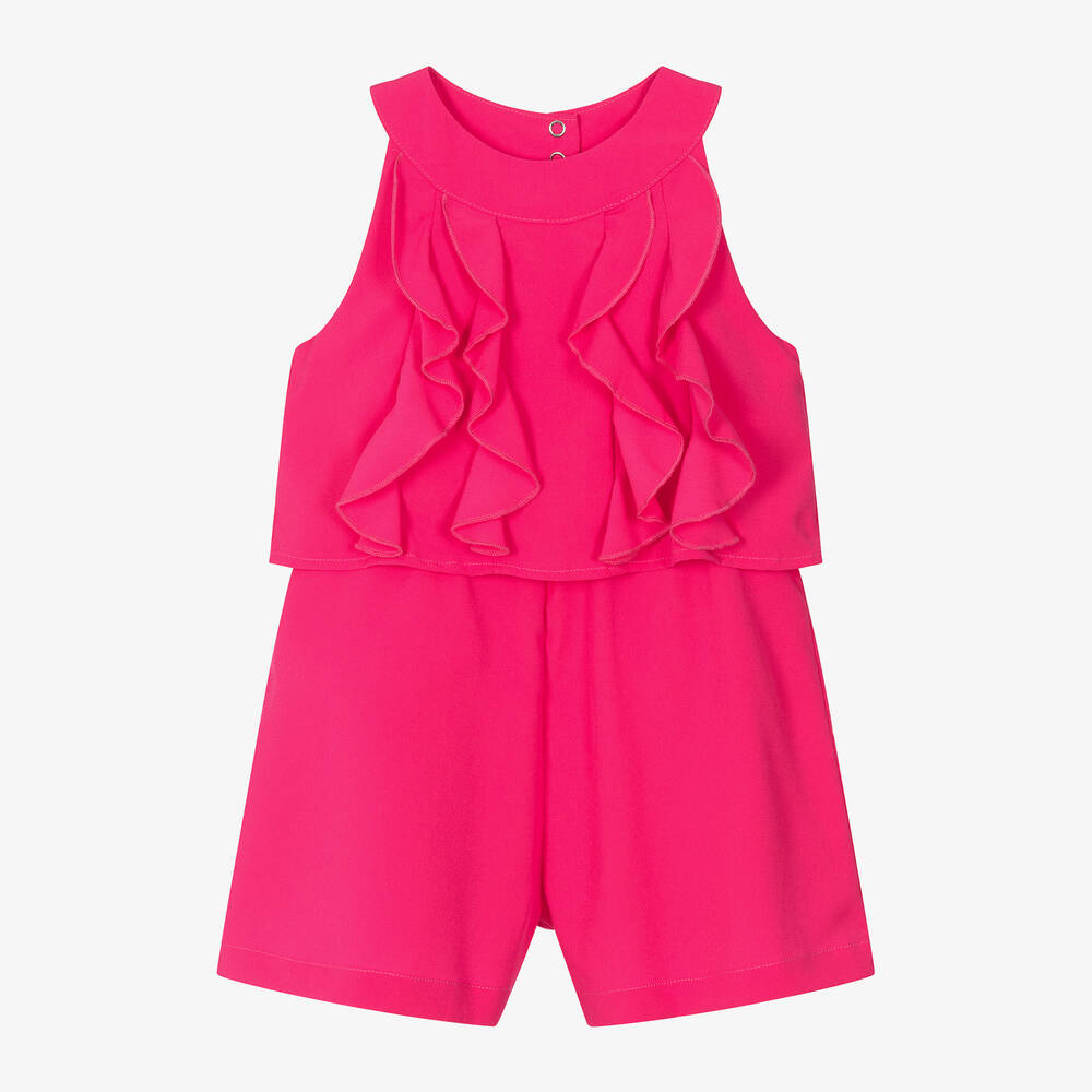 Girls pink playsuit top