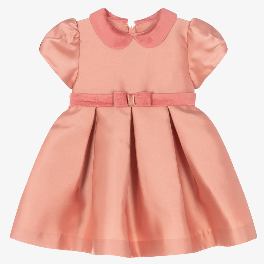 Mayoral - Girls Pink Satin Dress  | Childrensalon