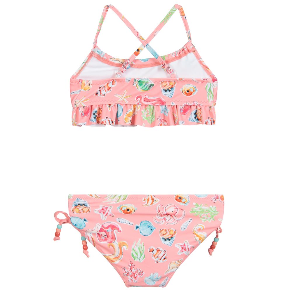 Mayoral-Girls Pink Sealife Bikini | Childrensalon Outlet