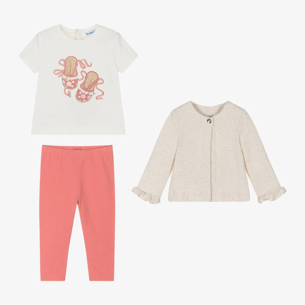 Mayoral Baby Printed Leggings and T-Shirt Set-Mimosa