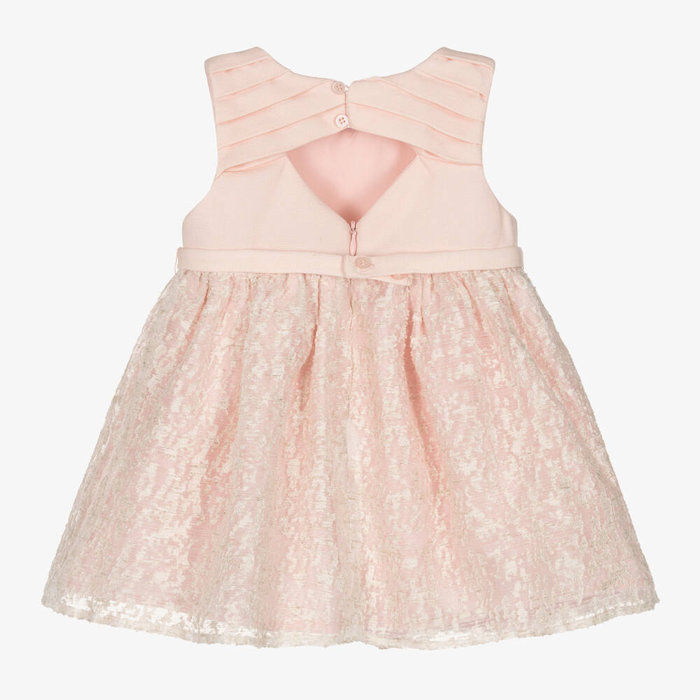 Mayoral-Girls Pink Sleeveless Organza Dress | Childrensalon Outlet