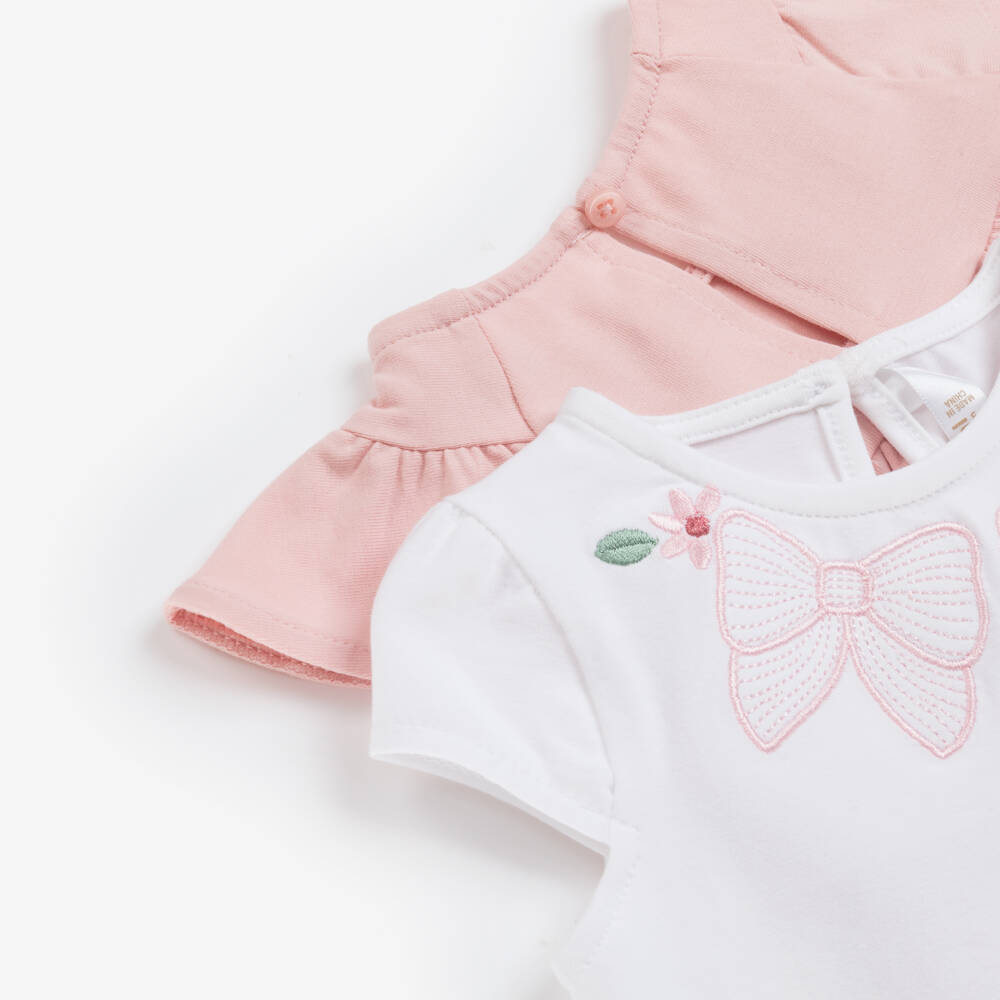 Mayoral Newborn-Girls Pink Soft Cotton Twin Set | Childrensalon Outlet