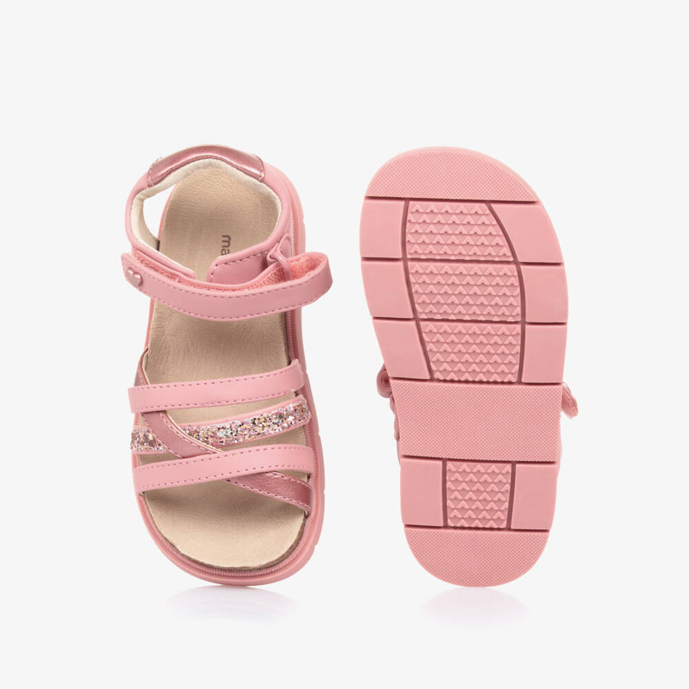 Mayoral-Girls Pink Strappy Faux Leather Sandals | Childrensalon Outlet