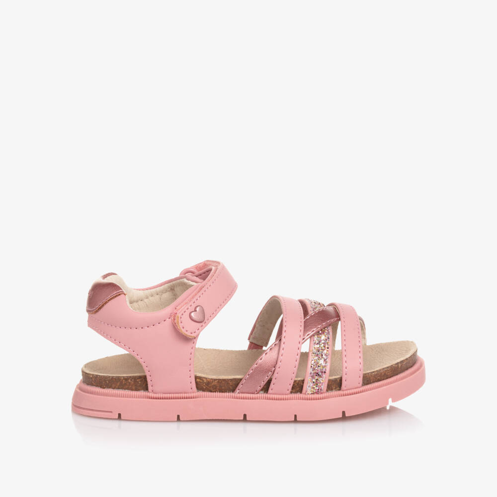 Mayoral-Girls Pink Strappy Faux Leather Sandals | Childrensalon Outlet