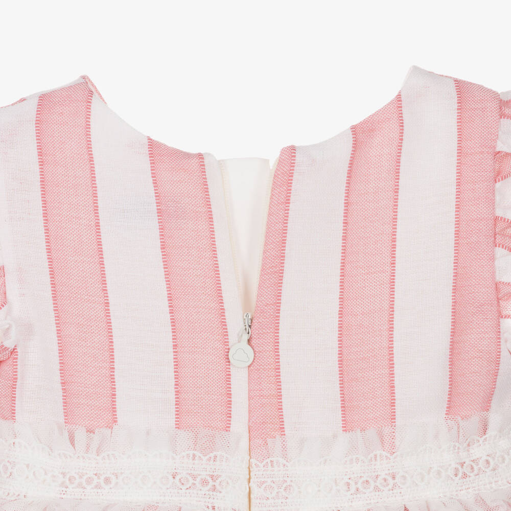 Mayoral-Girls Pink Striped Day Frock | Childrensalon Outlet