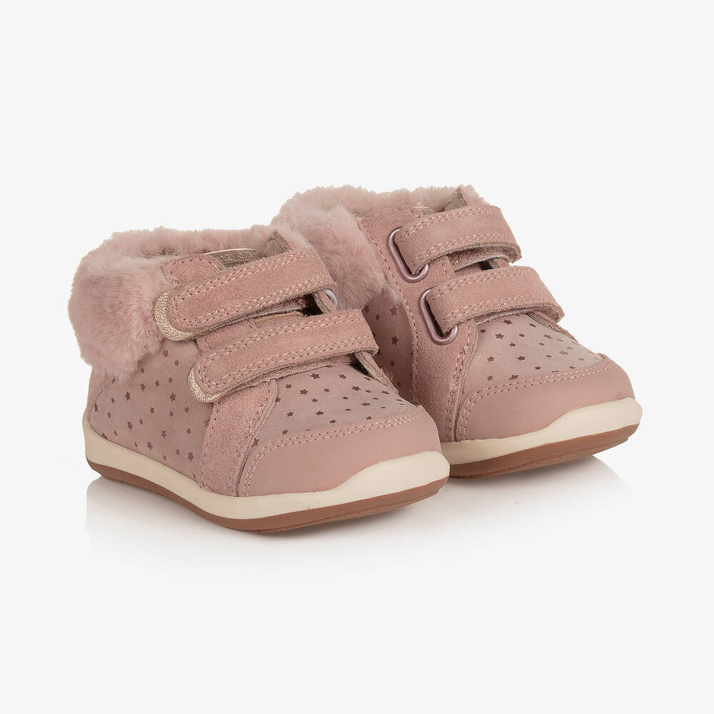 Mayoral - Chaussures roses en daim bébé | Childrensalon