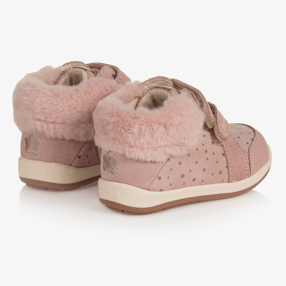 Mayoral-Розовые замшевые пинетки для девочек | Childrensalon Outlet