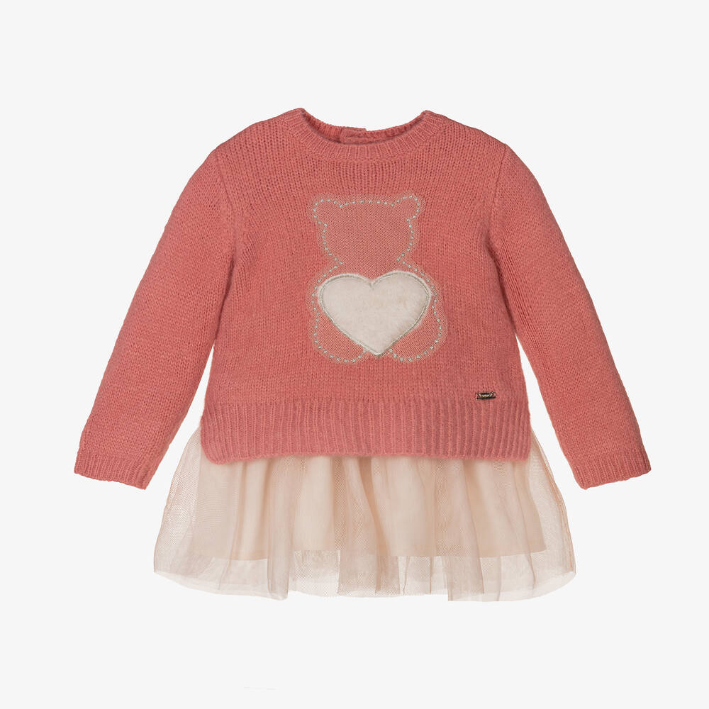 Mayoral - Girls Pink Sweater & Dress Set | Childrensalon