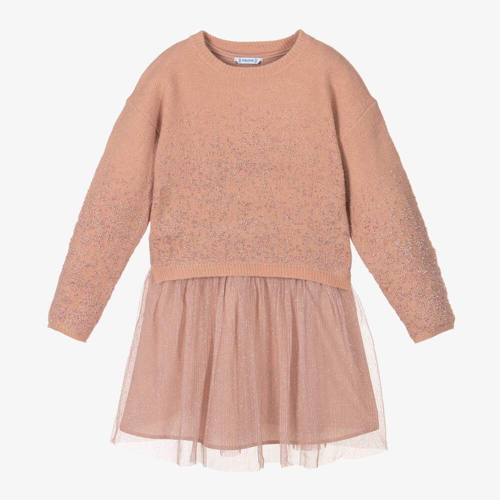 Mayoral - Ensemble pull et robe rose fille | Childrensalon