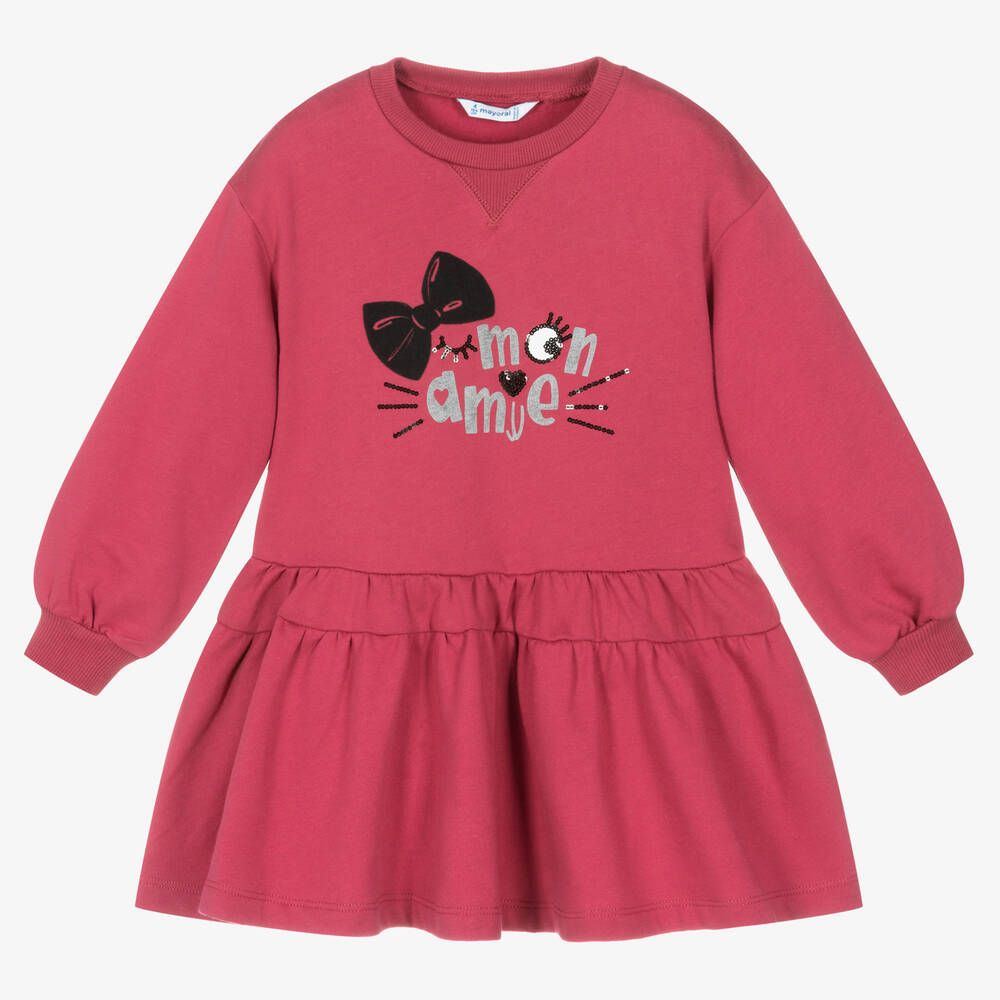 Mayoral - Girls Pink Sweatshirt Dress | Childrensalon