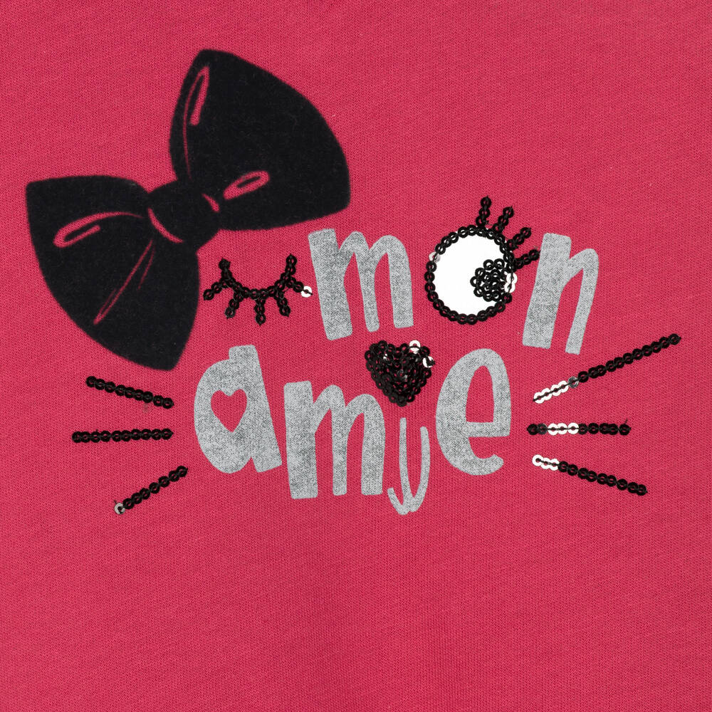 Mayoral-Розовое платье-свитшот для девочек | Childrensalon Outlet