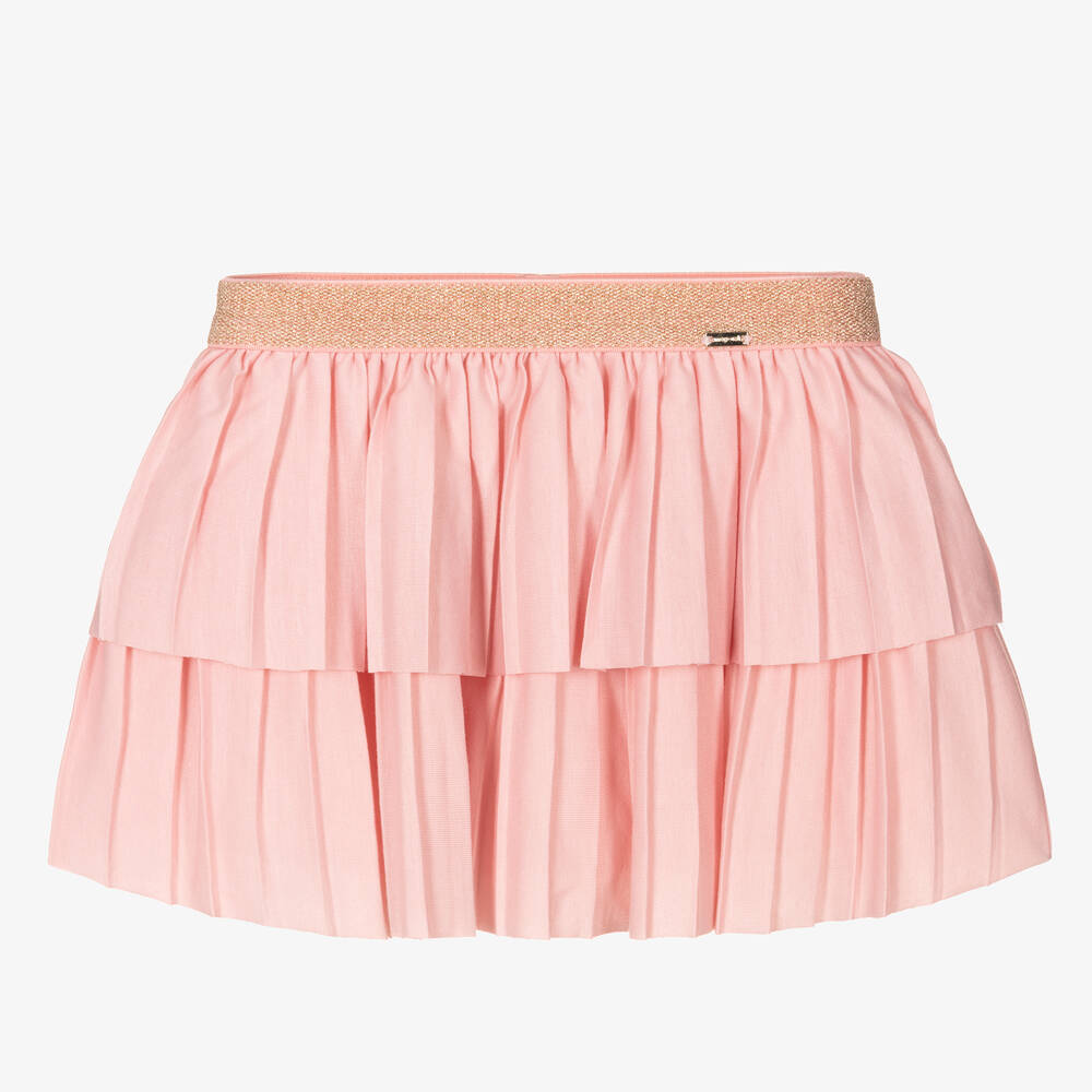 Mayoral - Girls Pink Tiered Layered Skirt | Childrensalon