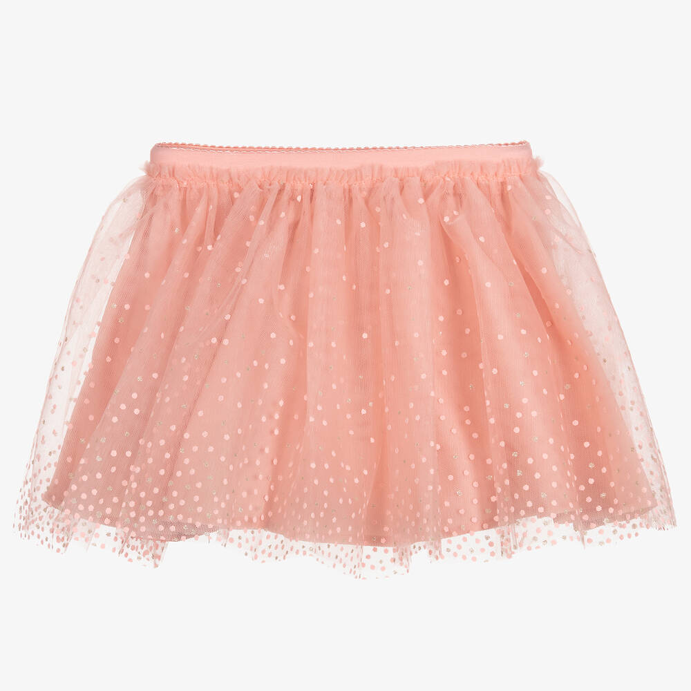 Mayoral - Girls Pink Tulle Dots Tutu Skirt | Childrensalon