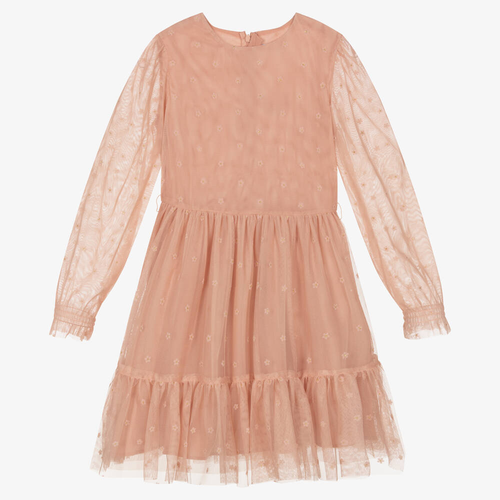 مايورال-فستان تول لون زهري | Childrensalon Outlet