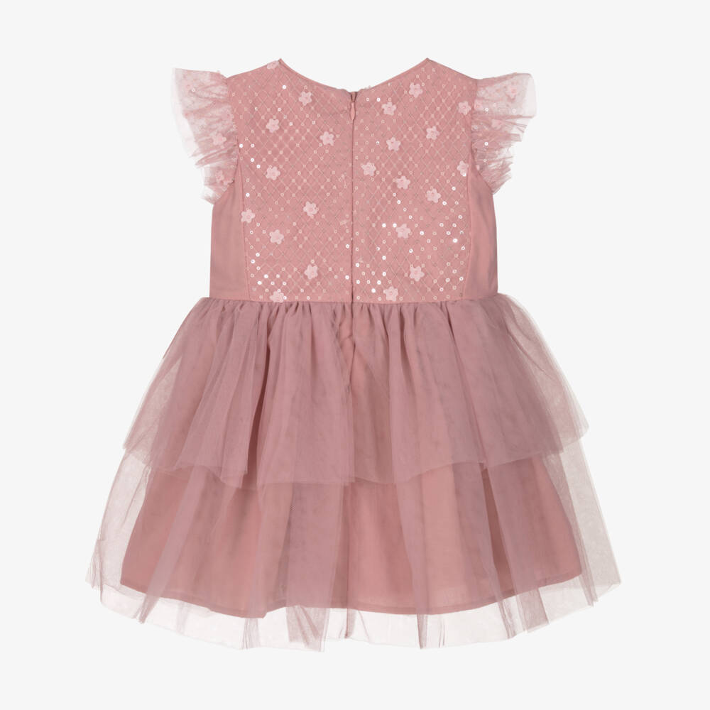 Mayoral-Girls Pink Tulle Sequin Delight | Childrensalon Outlet