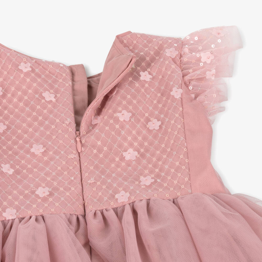 Mayoral-Girls Pink Tulle Sequin Delight | Childrensalon Outlet
