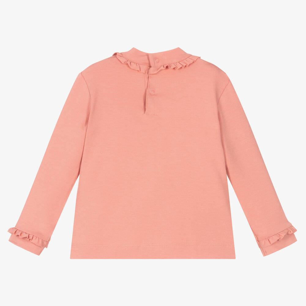Mayoral-Girls Pink Turtleneck Top | Childrensalon Outlet