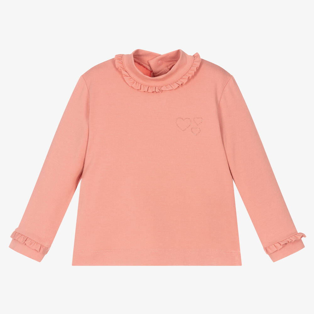 Mayoral-Girls Pink Turtleneck Top | Childrensalon Outlet