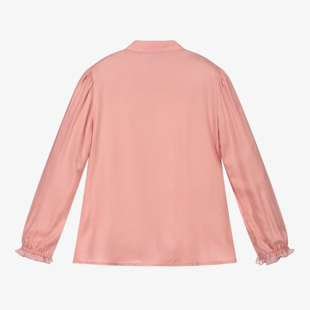 Mayoral-Girls Pink Viscose Blouse | Childrensalon Outlet
