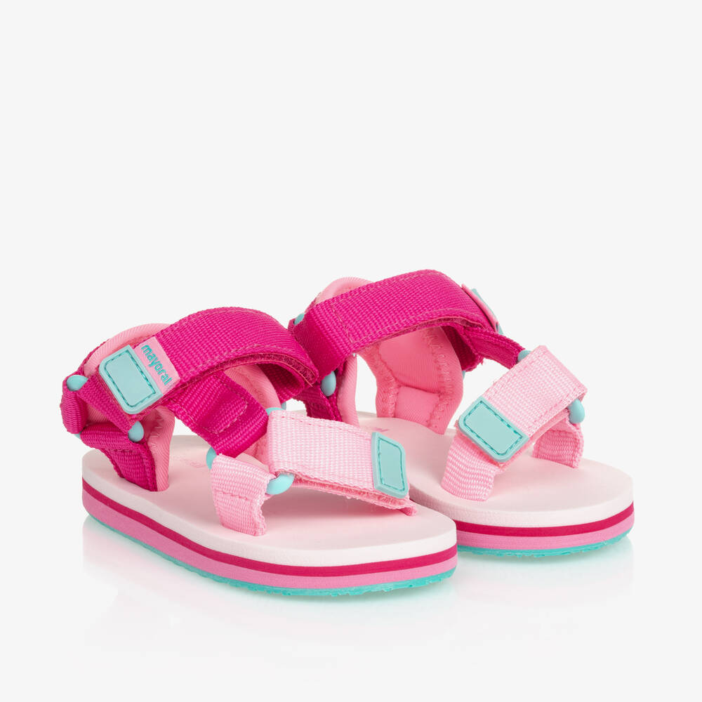 Mayoral-Girls Pink Web Strap Sandals | Childrensalon Outlet