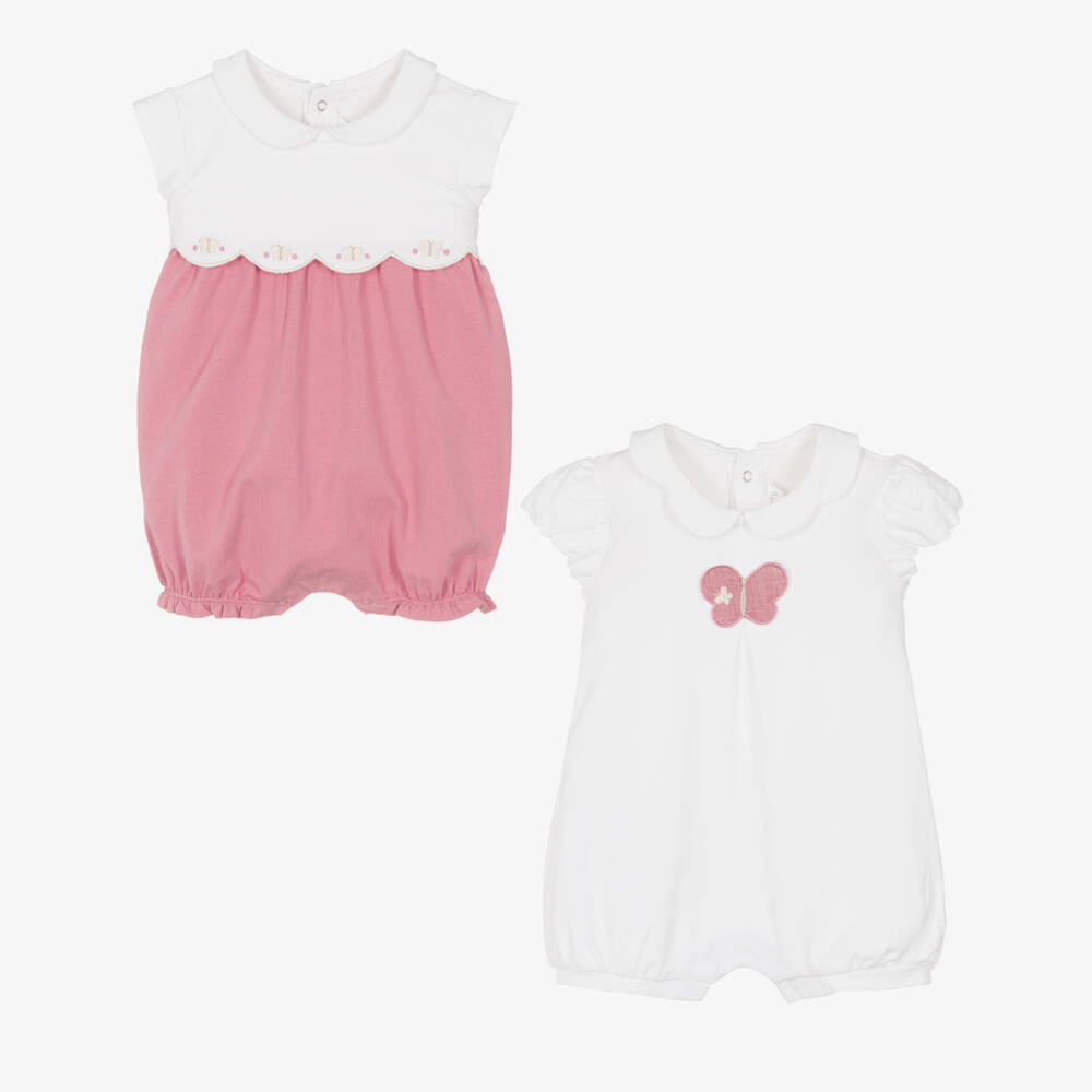 Mayoral Newborn-Girls' Pink & White Cotton Set | Childrensalon Outlet