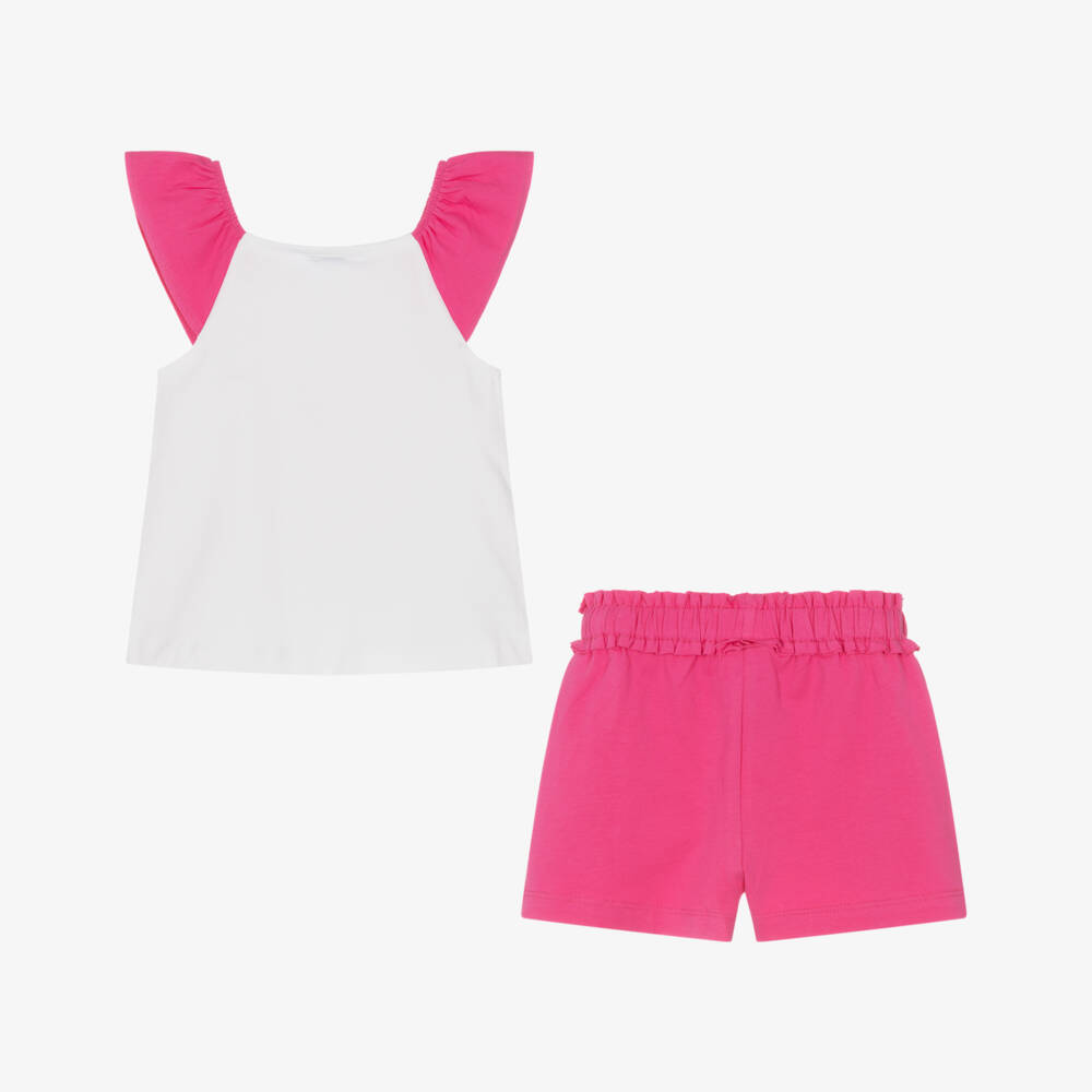 Mayoral-Летний комплект розовый и белый для девочек | Childrensalon Outlet