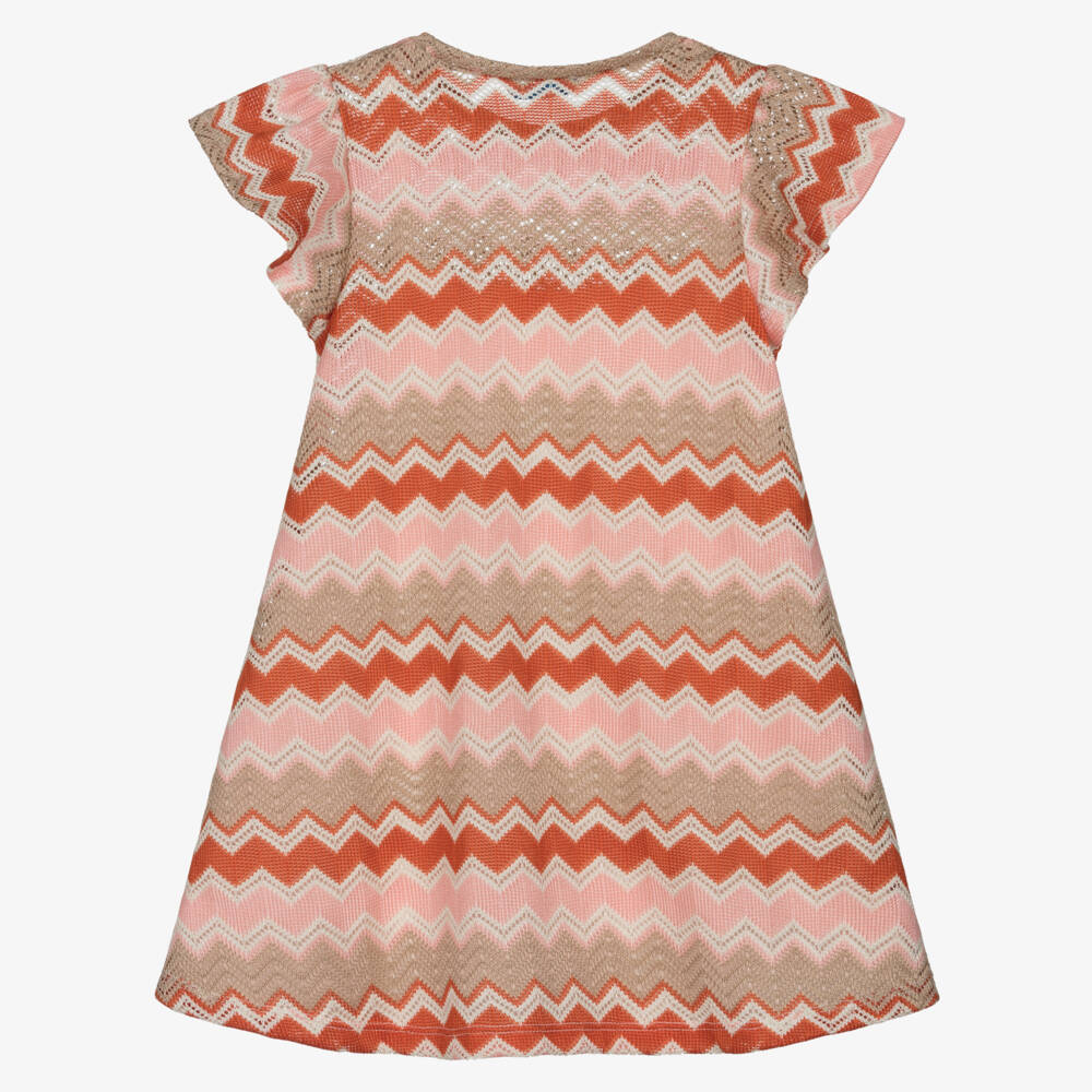 Mayoral-Платье с зигзагами розовое для девочек | Childrensalon Outlet