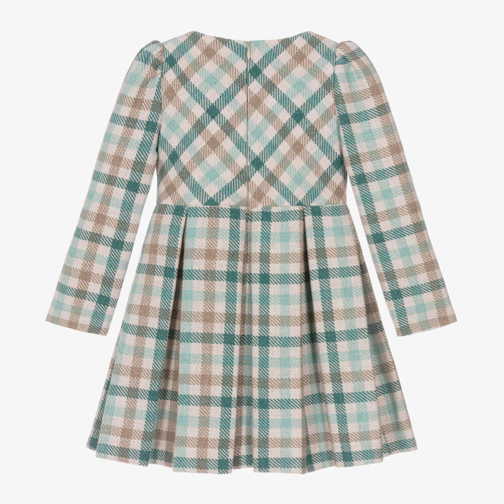 Mayoral-Girls Plaid Green Dress | Childrensalon Outlet