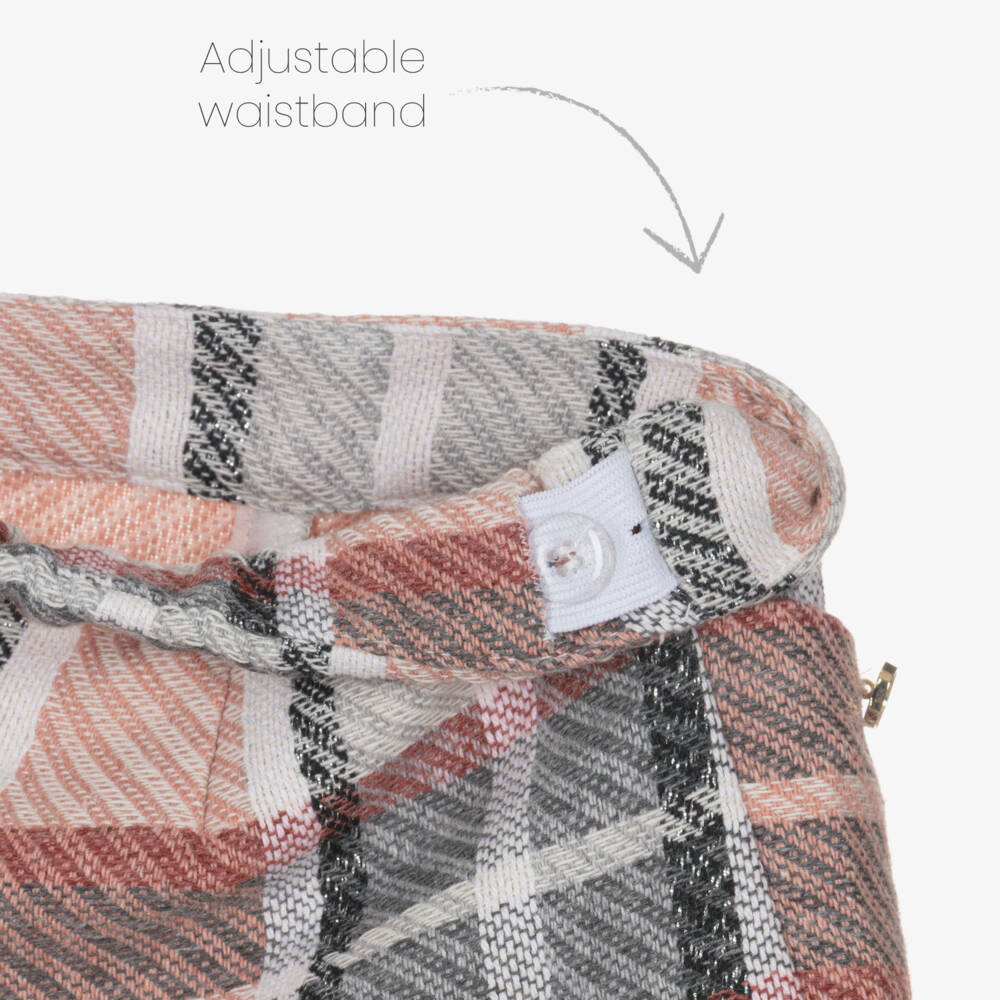 Mayoral-Girls Plaid Shorts with Gold Buttons | Childrensalon Outlet