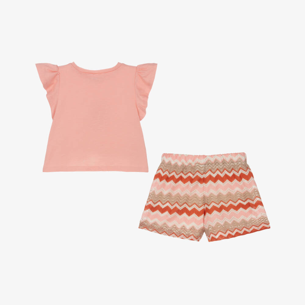 Mayoral-Girls Playful Pink Patterned Ensemble | Childrensalon Outlet
