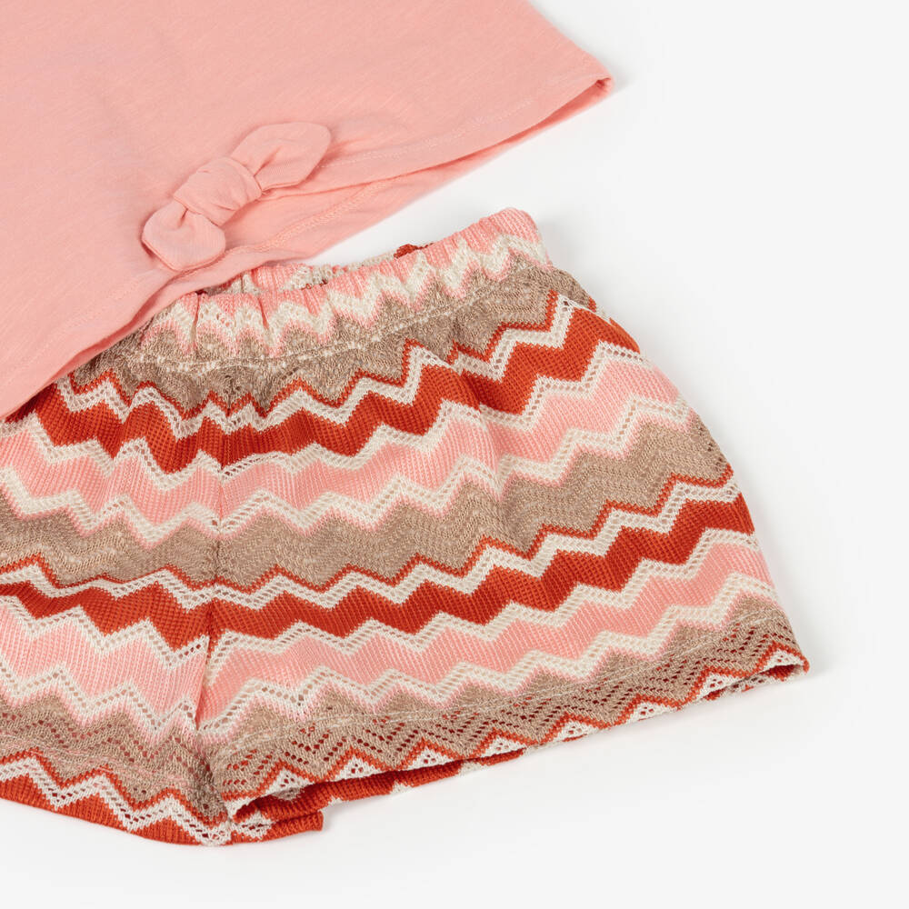 Mayoral-Girls Playful Pink Patterned Ensemble | Childrensalon Outlet