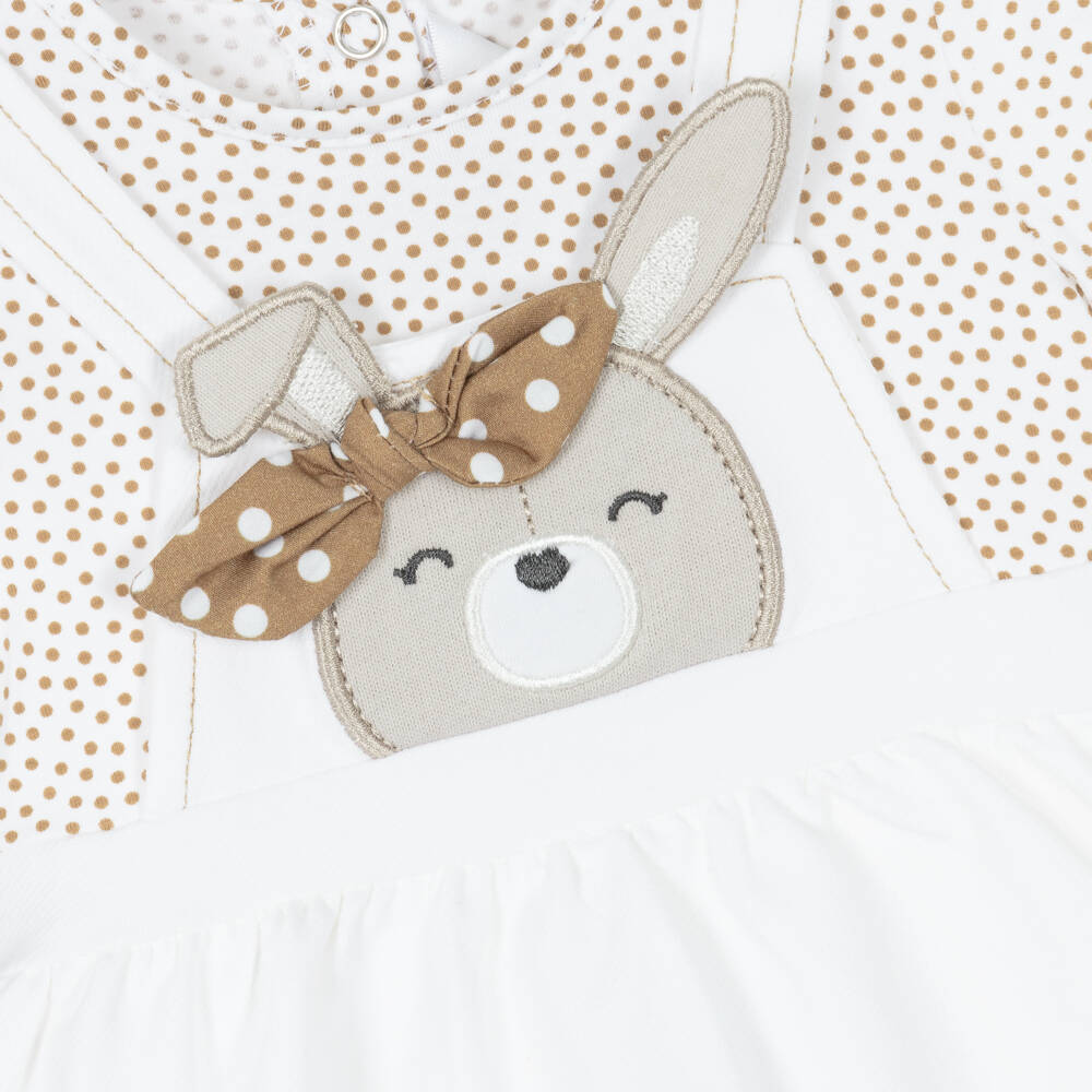 Mayoral Newborn-Girls' Polka Dot Bunny Dress Ensemble | Childrensalon Outlet