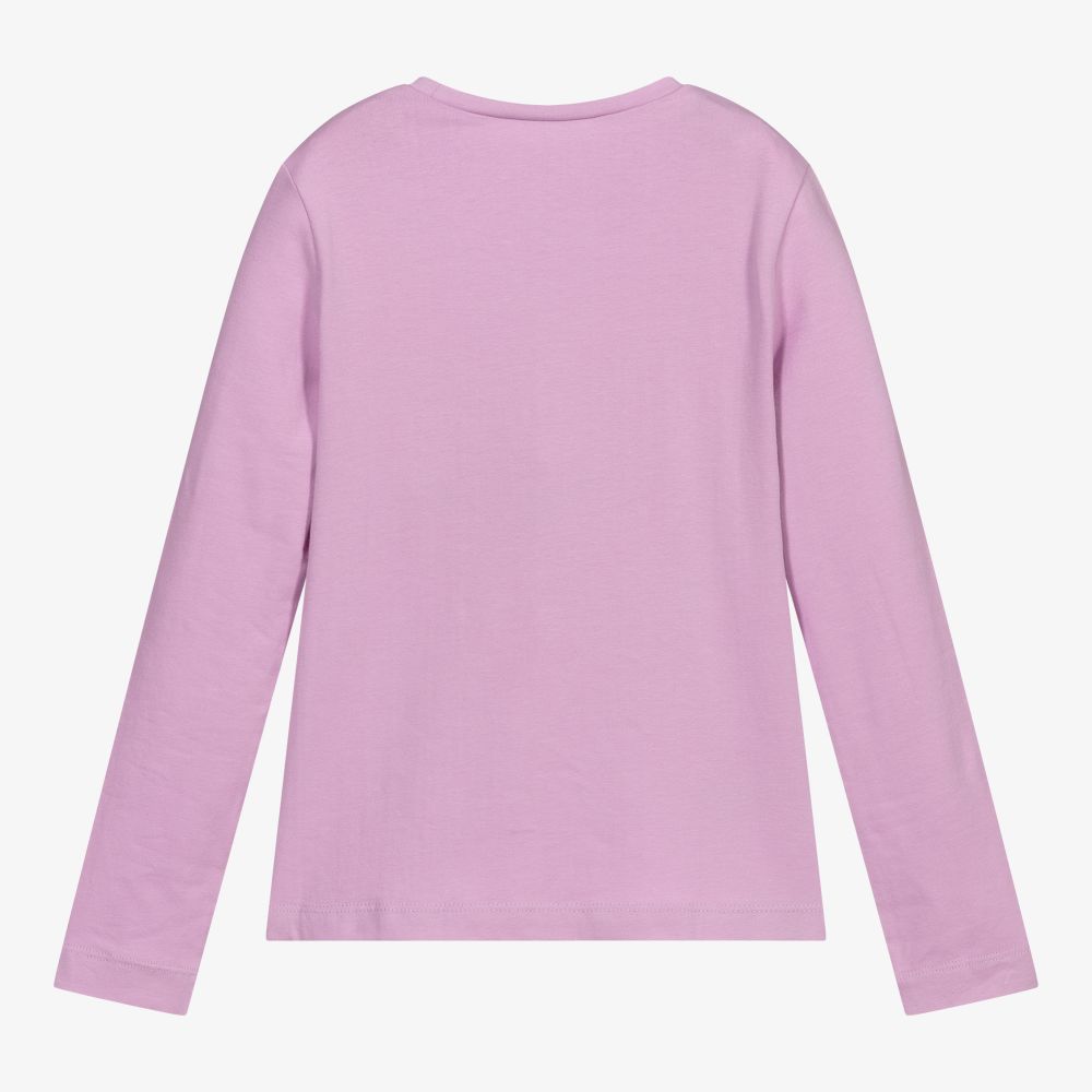 Mayoral-Girls Purple Cotton Top | Childrensalon Outlet