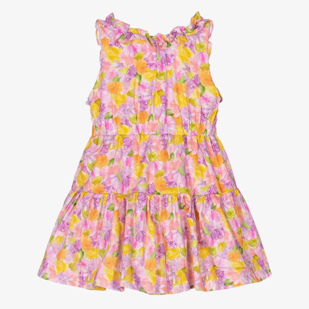 Mayoral-Girls Purple Floral Dress | Childrensalon Outlet