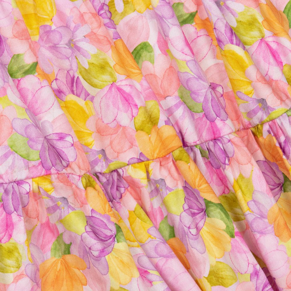 Mayoral-Girls Purple Floral Dress | Childrensalon Outlet