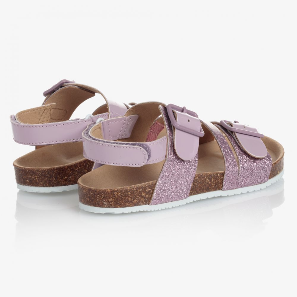 Mayoral-Girls Purple Velcro Sandals  | Childrensalon Outlet